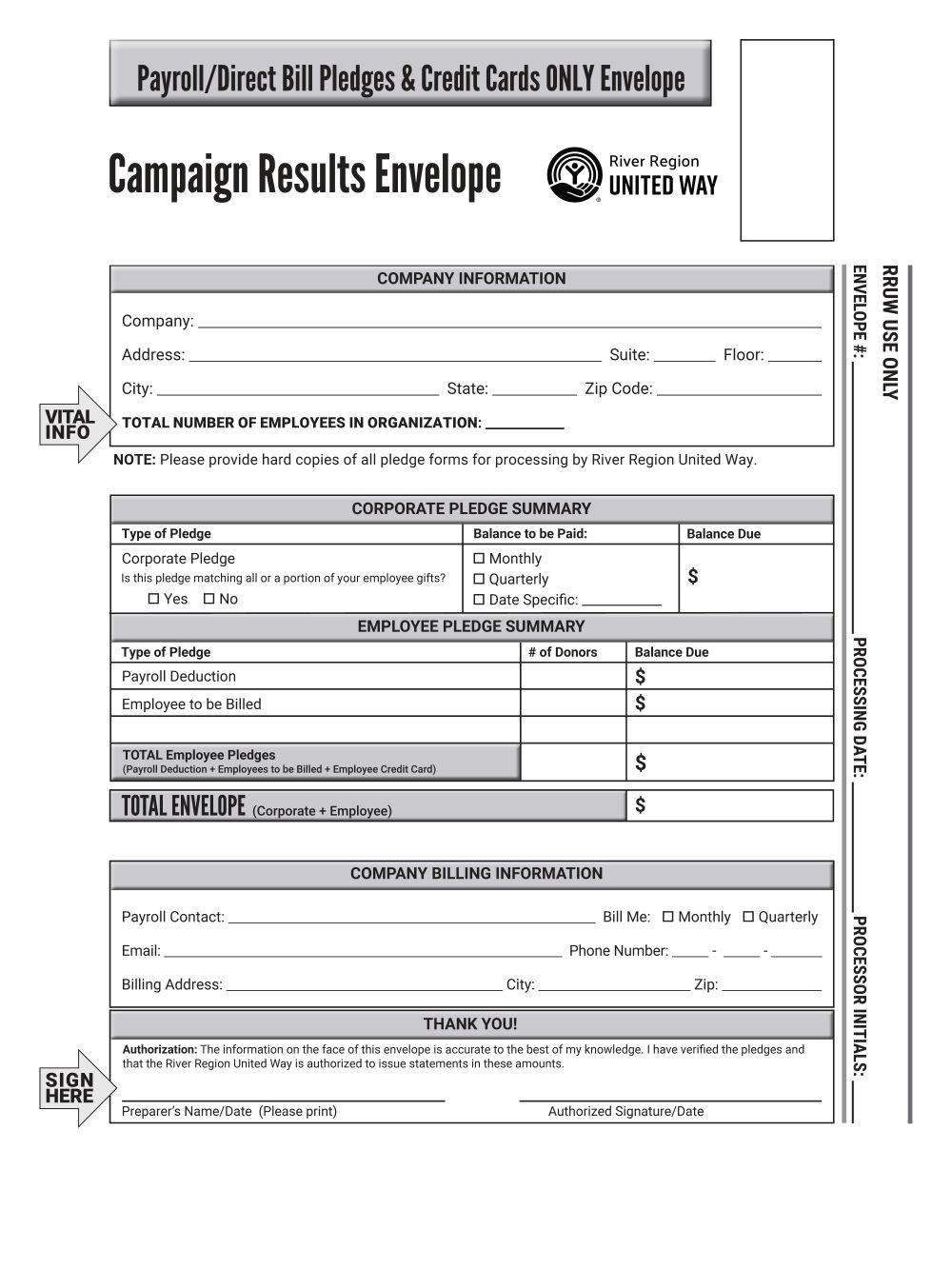 Campaign Results Envelope White